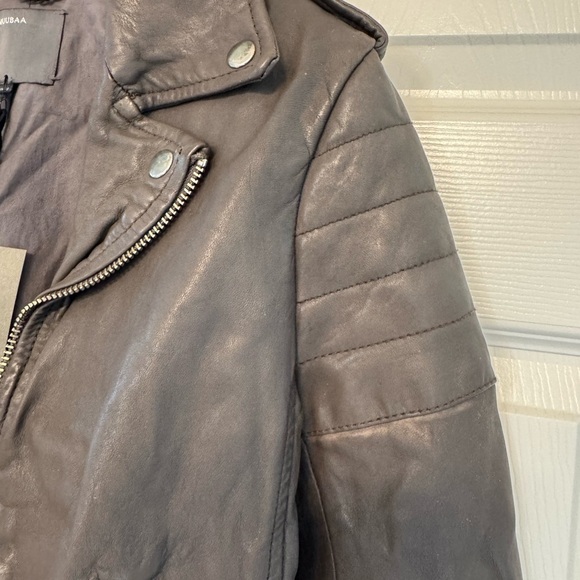 Women's Biker 💯% Leather Jacket - Picture 7 of 8